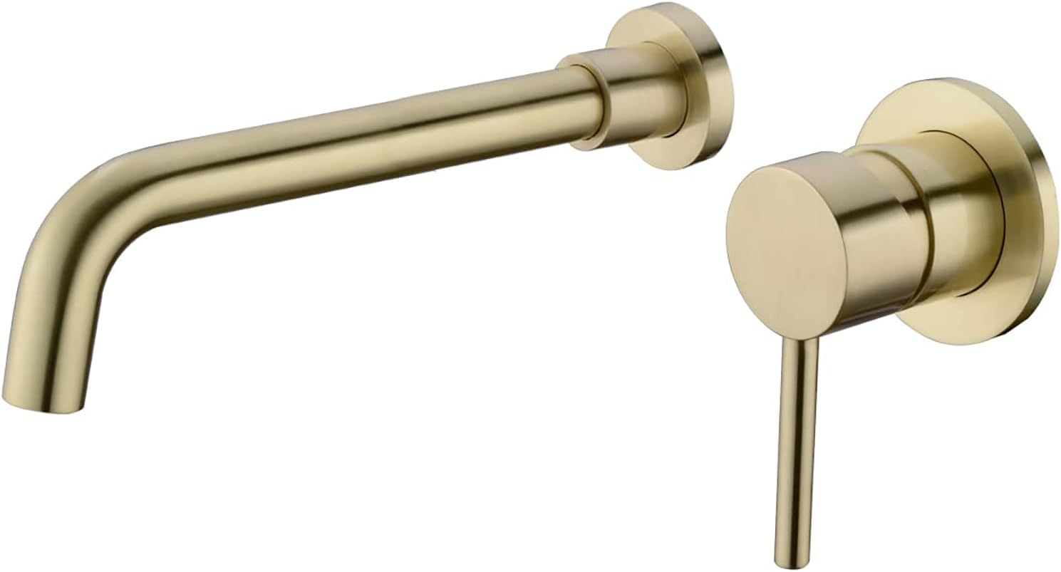 Baterie Chiuvetă Perete Aurie