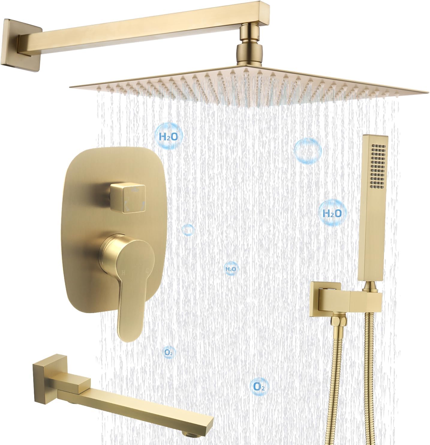 Set Duș Îngropat Auriu