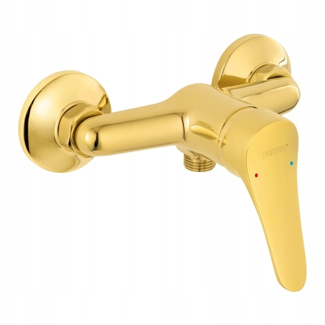 Baterie de duș de perete FERRO Rico aurie