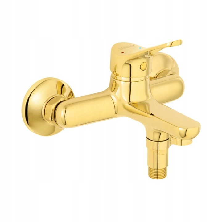 Baterie de cadă cu monocomandă de perete FERRO Petite aurie
