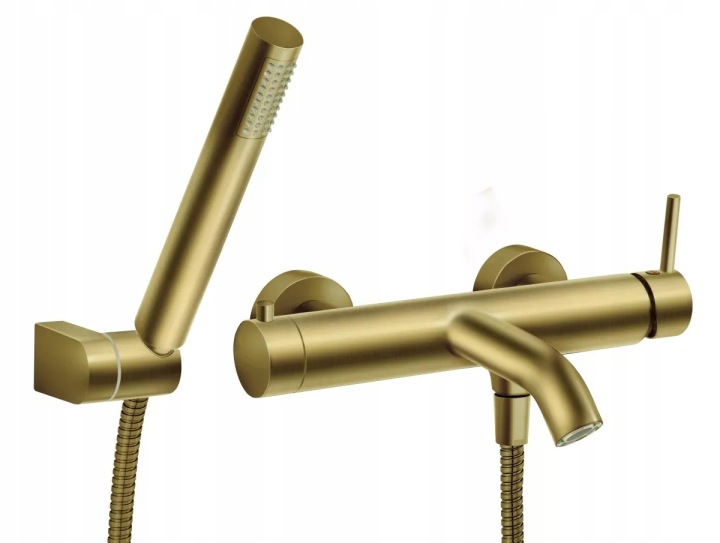 Baterie de cadă montată pe perete FERRO Circulus aurie