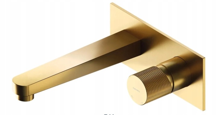 OMNIRES Contour baterie pentru lavoar încastrată, auriu periat CT8015GLB