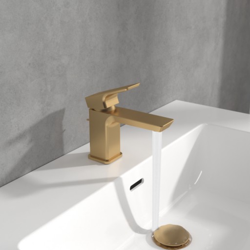 Baterie lavoar stativă VILLEROY&amp;BOCH Subway 3.0 auriu